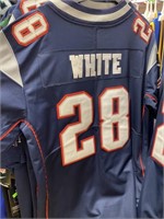 White Football Jerseys unsigned