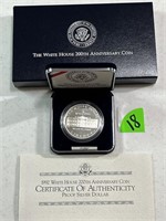 1992 White House Commemorative Proof Silver Dollar