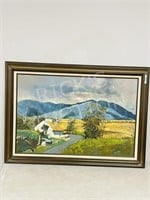 framed painting, landscape-signed 30.5 x 43"