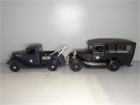 (2) BEAM DECANTERS - POLICE VEHICLES