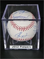Autographed w/ COA 2012 Texas Rangers Baseball