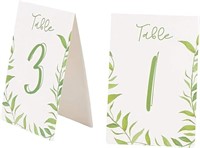 Juvale Greenery Table Number Cards, 1-25 Wedding