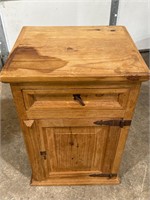 Wood End Table Cabinet