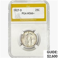 1927-D Standing Liberty Quarter PGA MS66+