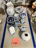 Blue and White Collectibles Lot