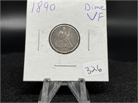 Seated Liberty Dimes:  1890