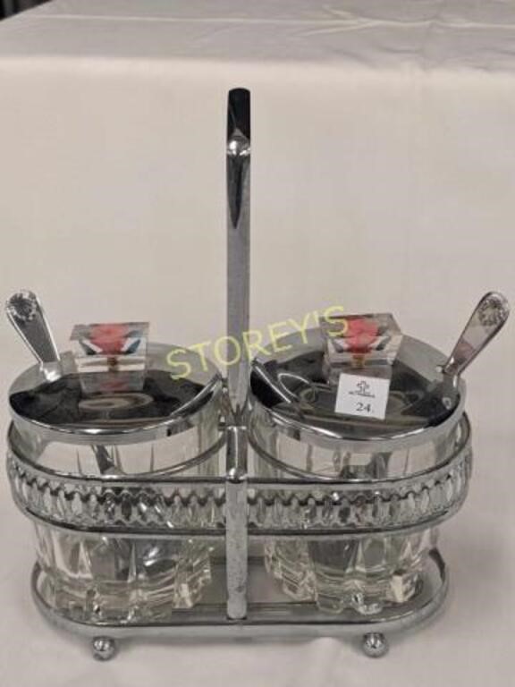 Chrome Plated Condiment Caddy