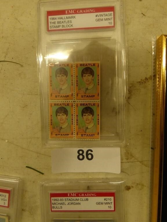 BEATLES STAMP BLOCK  GEM 10 GRADED