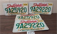 South Dakota license plates