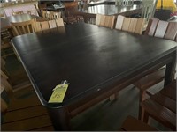 WOOD TABLE WITH BLACK TOP - 60x40