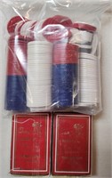 3 pc lot 2 Sealed decks of cards & Poker Chips