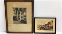 2 antique prints 16x20 ‘The Porch Beautiful’