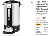 Large Coffee Urn,100-Cup Coffee Maker