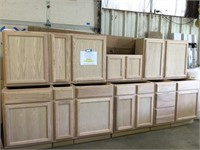 Unfinished oak kitchen cabinets
