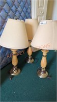 Matching set of 3 lamps