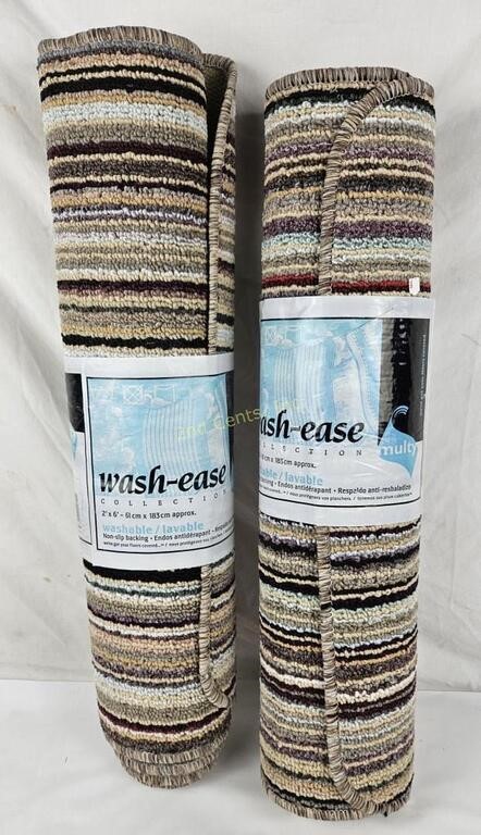 Pair Of Wash-ease 2' X 6' Rugs