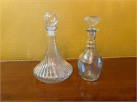 2 Liquor Decanters