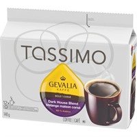 TASSIMO GEVALIA BOLD COFFEE DARK HOUSE BLEND 148G