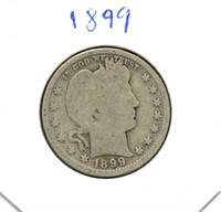 1899 Barber Silver Quarter