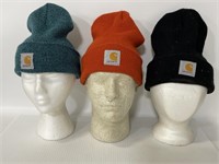 Trio of Carhartt beanie hats