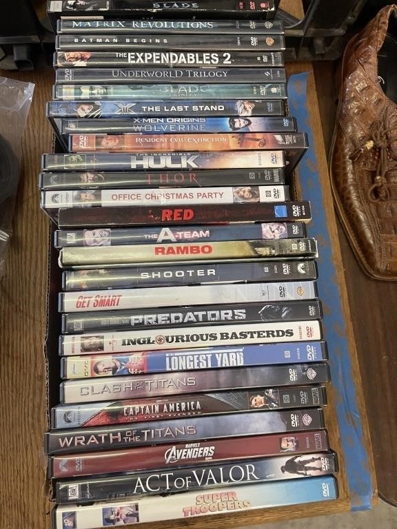 Flat of dvds