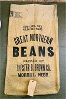 Great Northern Beans, Morrill, Nebraska Burlap