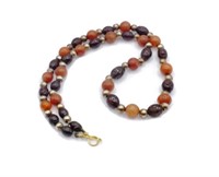 Ancient Egyptian carnelian & garnet beads on