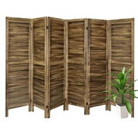 ECOMEX Room Divider 6 Panel with Louvered