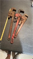 3 large pipe wrenches