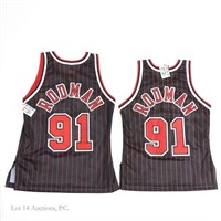 Signed 1992-97 Dennis Rodman Chicago Bulls Jerseys