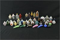 Large Group Asian Snuff Bottles