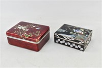 2 Japanese Cloisonne Boxes