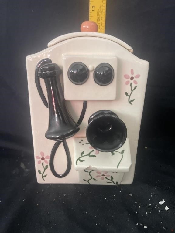 Vintage phone cookie jar