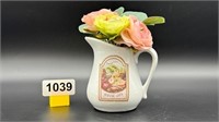 6" sweet home decor pitcher w/roses