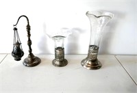 Pair Bud Vases & Scent Burner