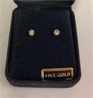 14KT Gold and Diamond Stud Earrings 1/4 ct tw