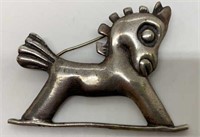 Sterling Silver Horse Pin