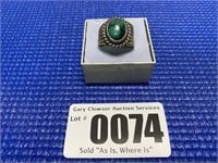 9.9 Gram Sterling Ring, Turquoise Stone Size 9