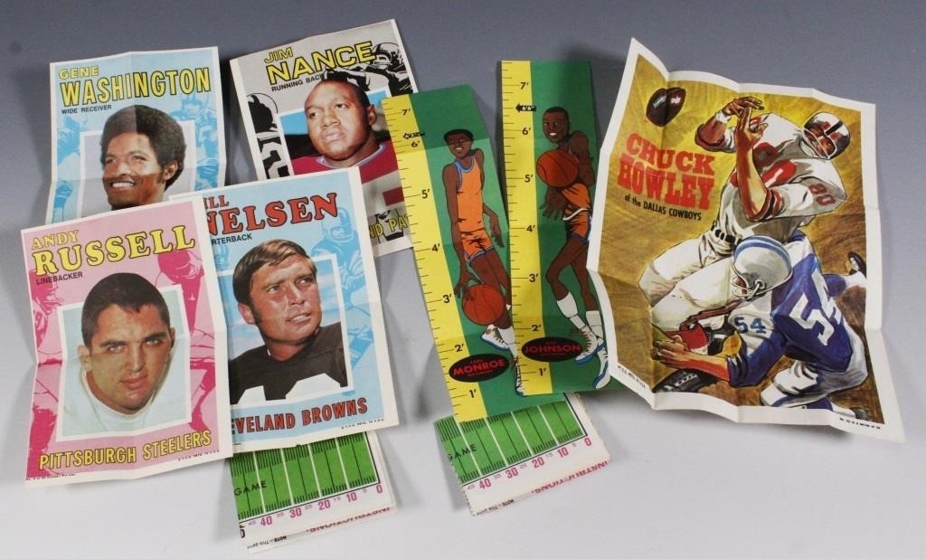 1970s Topps Football Pin-ups & Poster inserts 7