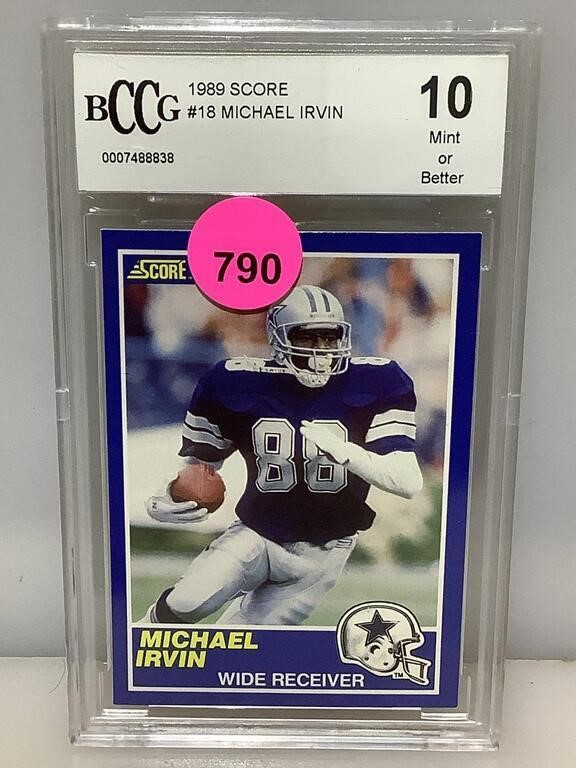 BCCG graded 10 Michael Irvin 1989 score collector