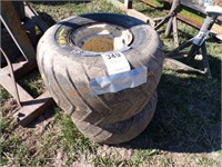 Pair or small lawnmower tires