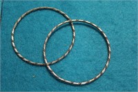 GREAT PAIR OF STERLING SILVER BANGLES