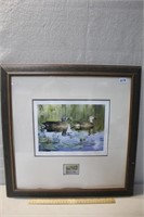 QUALITY DUCKS LIMITED PRINT WITH POSTAGE STAMP