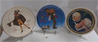 (AB) Norman Rockwell Christmas plates *times the