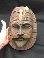 Hand Carved Wooden Mask Decor