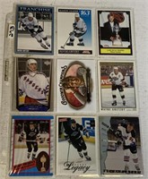 Nine Wayne Gretzky cards