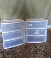 Pair Of 3 Drawer Storage Towers