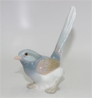 Lladro porcelain long tail wren figure