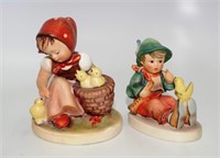 Two German Hummel figures with chicks