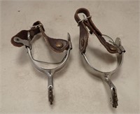 PAIR OF MADCO SPURS WITH SPUR STRAPS